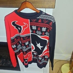 NFL Team Apparel Houston Texans Crewneck Christmas Sweater - Size L